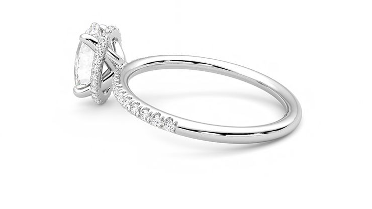 Taylor & Hart Thyme Oval Engagement Ring 360 degree image 19