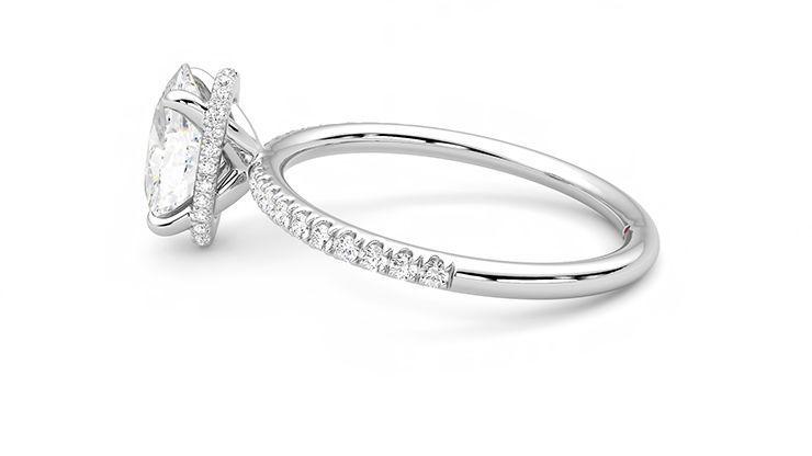 Taylor & Hart Thyme Oval Engagement Ring 360 degree image 20