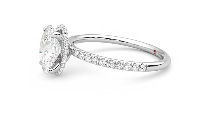 Taylor & Hart Thyme Oval Engagement Ring 360 degree image 22