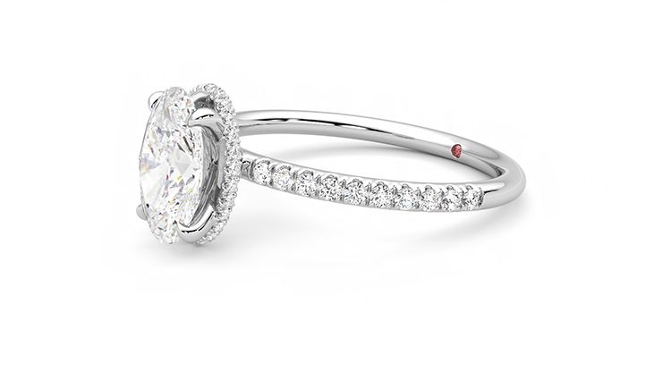 Taylor & Hart Thyme Oval Engagement Ring 360 degree image 23