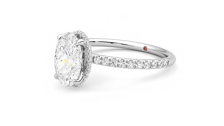 Taylor & Hart Thyme Oval Engagement Ring 360 degree image 24
