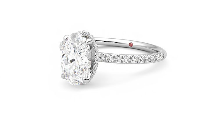 Taylor & Hart Thyme Oval Engagement Ring 360 degree image 25