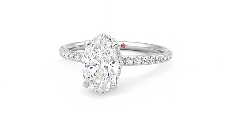 Taylor & Hart Thyme Oval Engagement Ring 360 degree image 27
