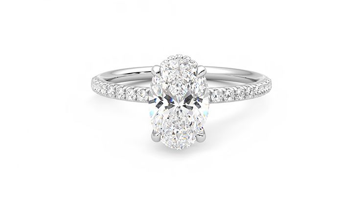 Taylor & Hart Thyme Oval Engagement Ring 360 degree image 29