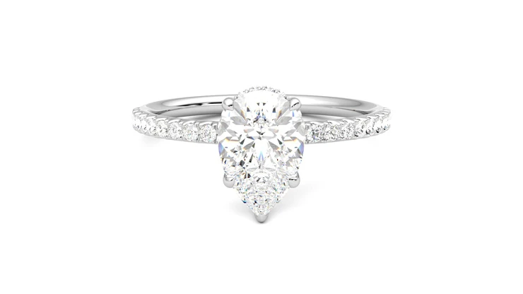 Taylor & Hart Thyme Pear Engagement Ring 360 detail 01