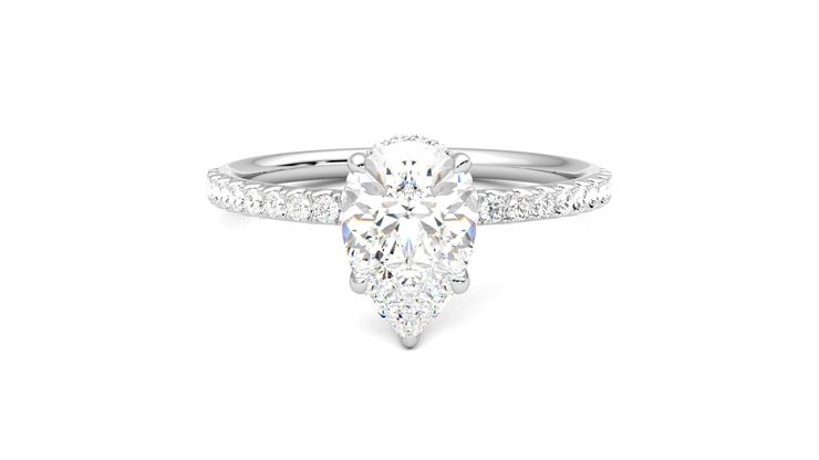 Taylor & Hart Thyme Pear Engagement Ring 360 degree image 0