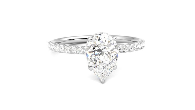 Taylor & Hart Thyme Pear Engagement Ring 360 degree image 2