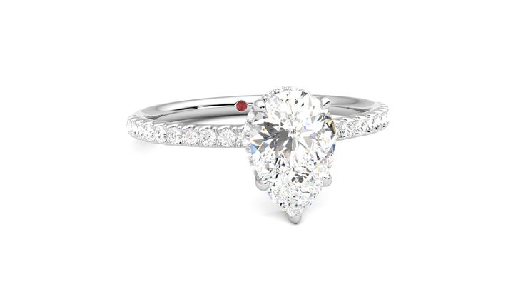 Taylor & Hart Thyme Pear Engagement Ring 360 degree image 3