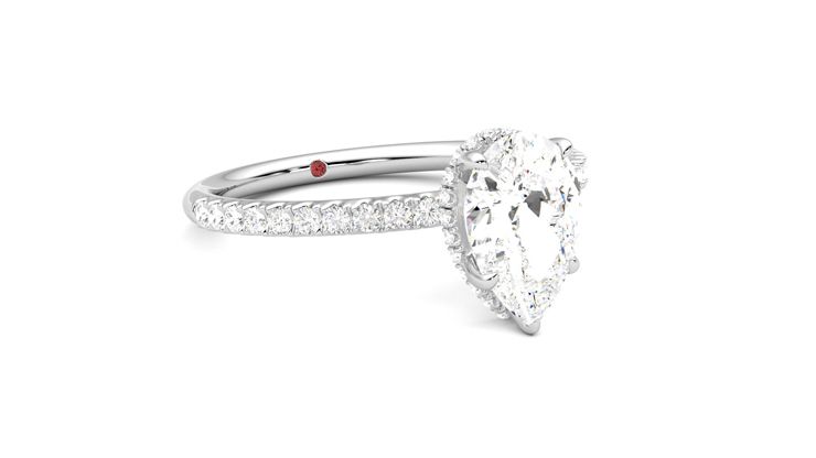 Taylor & Hart Thyme Pear Engagement Ring 360 degree image 5