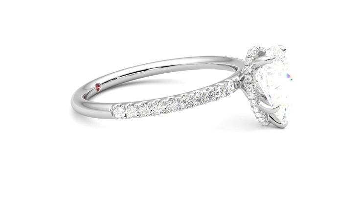 Taylor & Hart Thyme Pear Engagement Ring 360 degree image 8