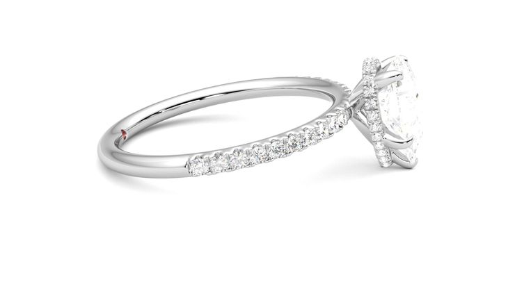 Taylor & Hart Thyme Pear Engagement Ring 360 degree image 9