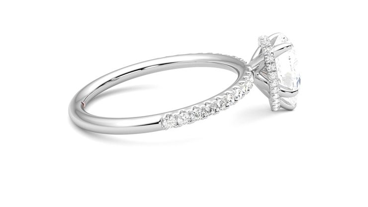 Taylor & Hart Thyme Pear Engagement Ring 360 degree image 10