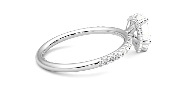Taylor & Hart Thyme Pear Engagement Ring 360 degree image 11