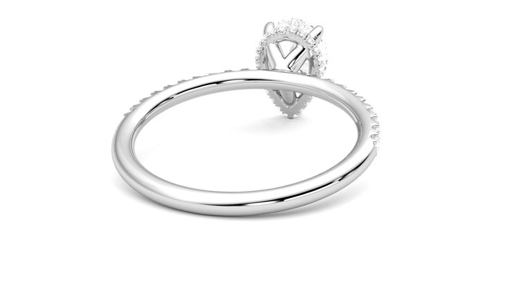 Taylor & Hart Thyme Pear Engagement Ring 360 degree image 14