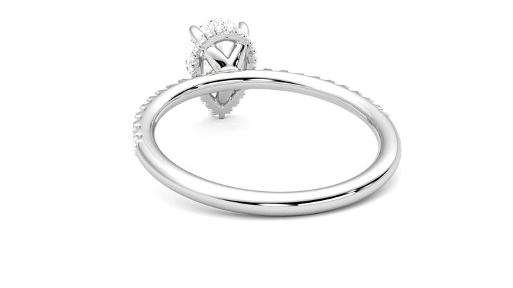 Taylor & Hart Thyme Pear Engagement Ring 360 degree image 16