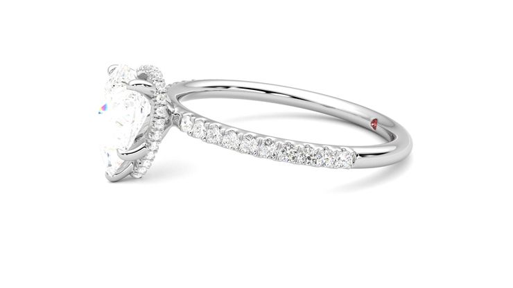 Taylor & Hart Thyme Pear Engagement Ring 360 degree image 22