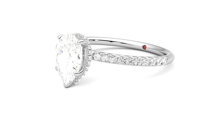 Taylor & Hart Thyme Pear Engagement Ring 360 degree image 24