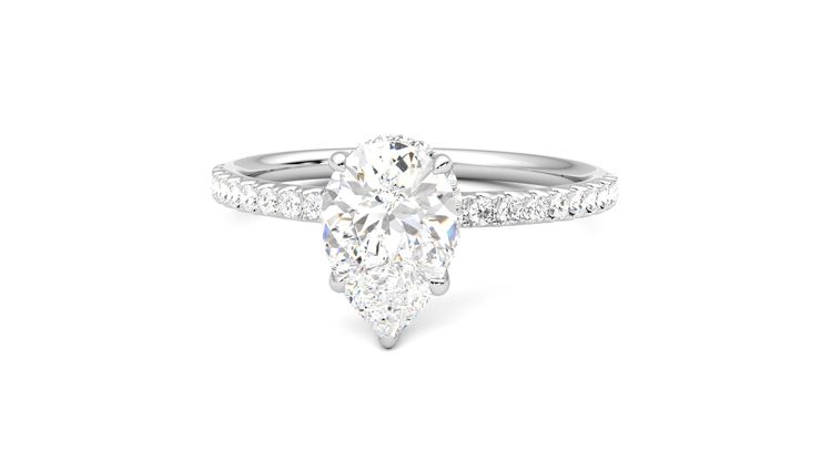 Taylor & Hart Thyme Pear Engagement Ring 360 degree image 28