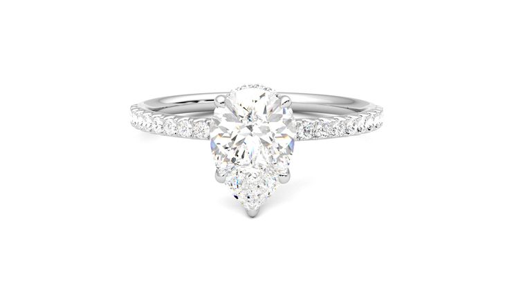 Taylor & Hart Thyme Pear Engagement Ring 360 degree image 29