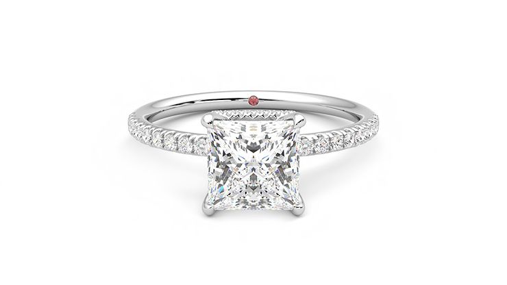 Taylor & Hart Thyme Princess Engagement Ring 360 degree image 0