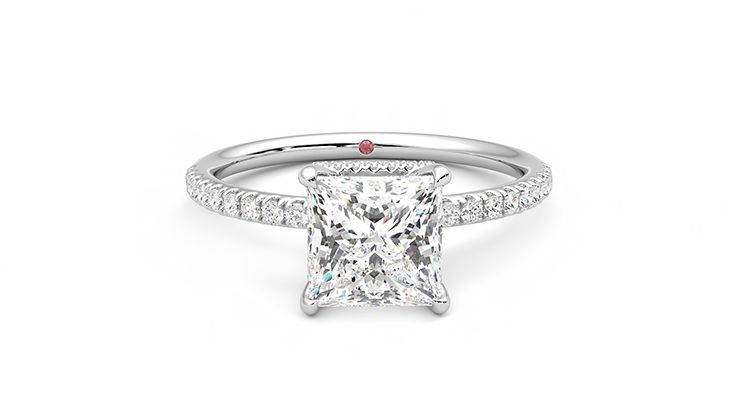 Taylor & Hart Thyme Princess Engagement Ring 360 degree image 1