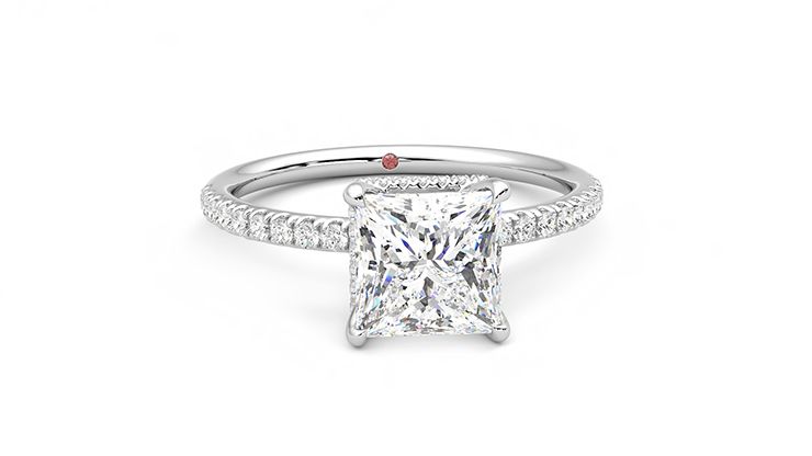Taylor & Hart Thyme Princess Engagement Ring 360 degree image 2