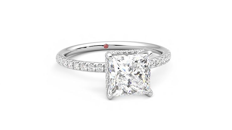 Taylor & Hart Thyme Princess Engagement Ring 360 degree image 3