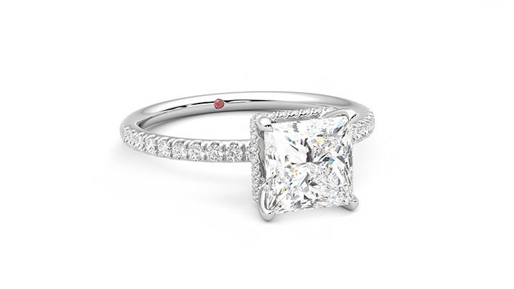 Taylor & Hart Thyme Princess Engagement Ring 360 degree image 4