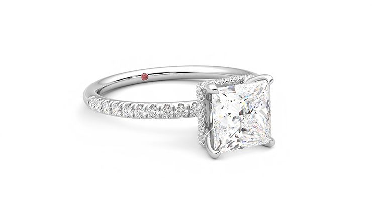 Taylor & Hart Thyme Princess Engagement Ring 360 degree image 5