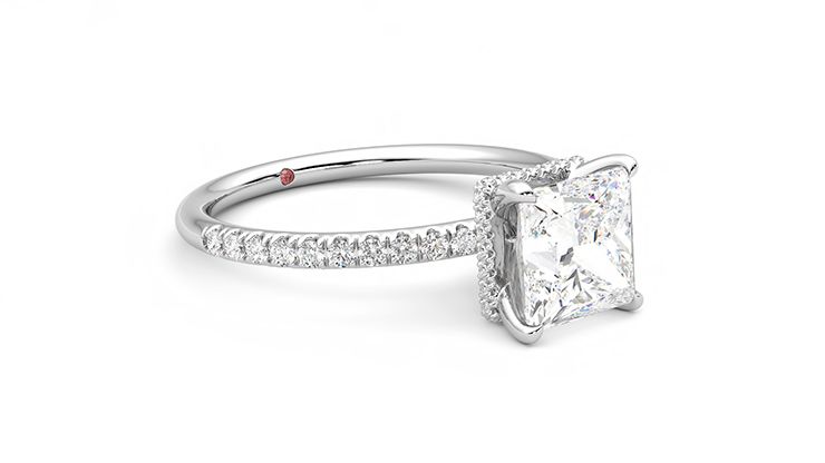 Taylor & Hart Thyme Princess Engagement Ring 360 degree image 6