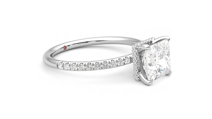 Taylor & Hart Thyme Princess Engagement Ring 360 degree image 7