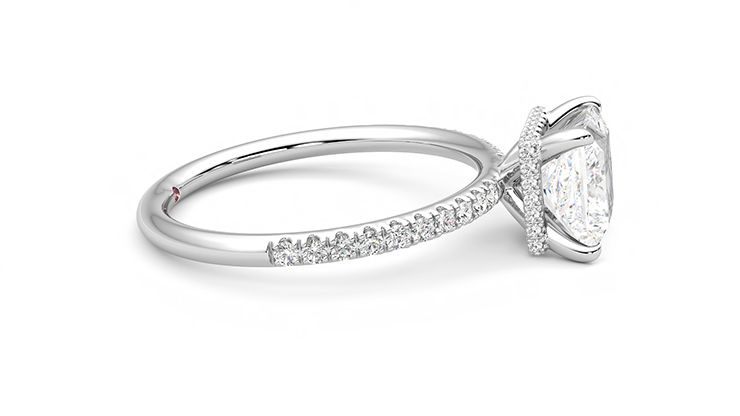 Taylor & Hart Thyme Princess Engagement Ring 360 degree image 9