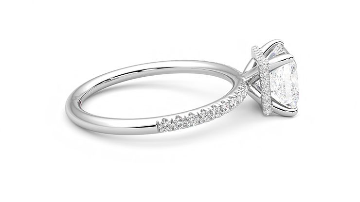 Taylor & Hart Thyme Princess Engagement Ring 360 degree image 10