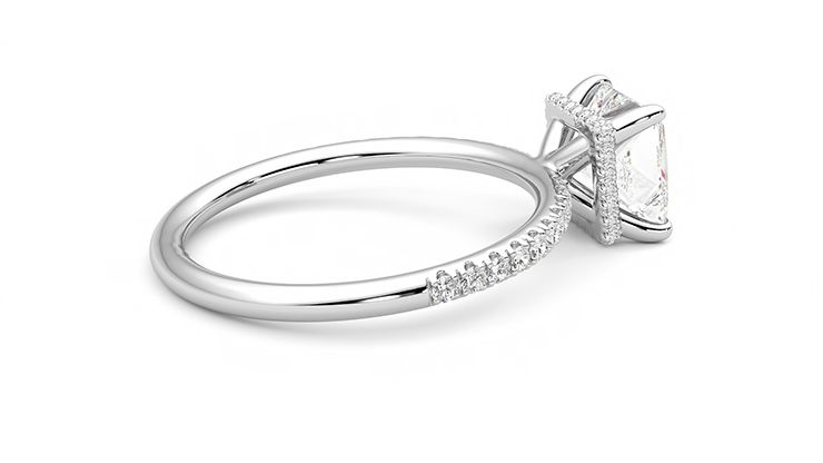 Taylor & Hart Thyme Princess Engagement Ring 360 degree image 11
