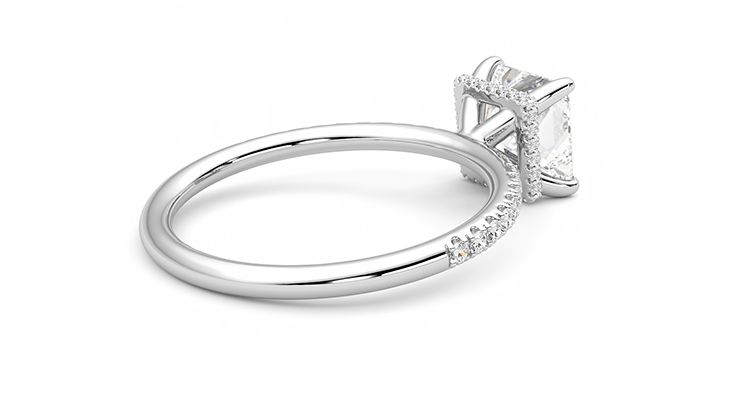 Taylor & Hart Thyme Princess Engagement Ring 360 degree image 12