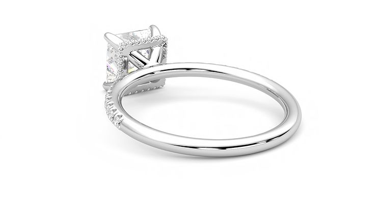 Taylor & Hart Thyme Princess Engagement Ring 360 degree image 17
