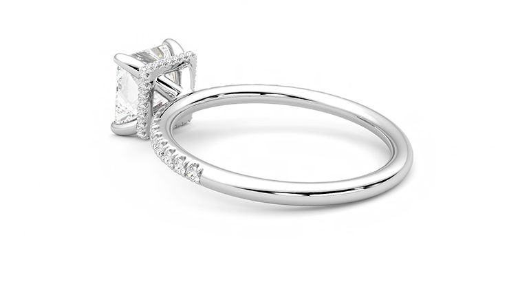 Taylor & Hart Thyme Princess Engagement Ring 360 degree image 18