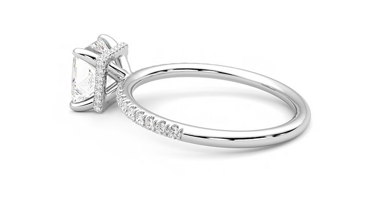 Taylor & Hart Thyme Princess Engagement Ring 360 degree image 19