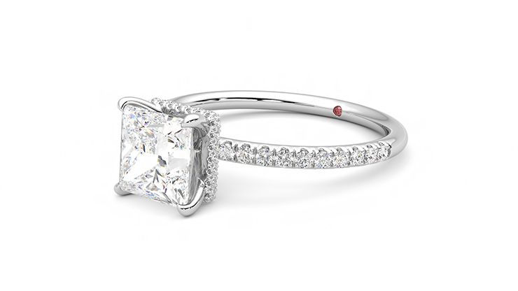 Taylor & Hart Thyme Princess Engagement Ring 360 degree image 24