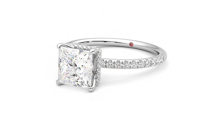 Taylor & Hart Thyme Princess Engagement Ring 360 degree image 25