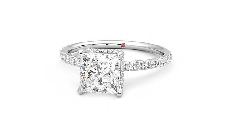 Taylor & Hart Thyme Princess Engagement Ring 360 degree image 27