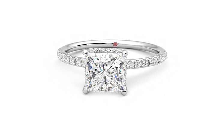 Taylor & Hart Thyme Princess Engagement Ring 360 degree image 28