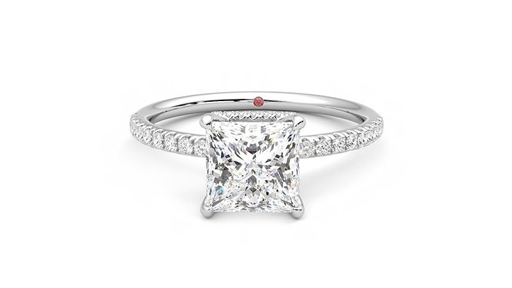 Taylor & Hart Thyme Princess Engagement Ring 360 degree image 29