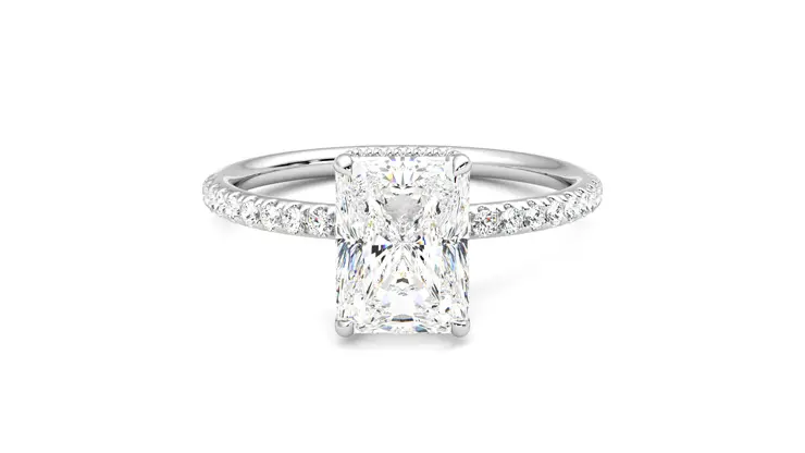 Taylor & Hart Thyme Radiant Engagement Ring 360 detail 01