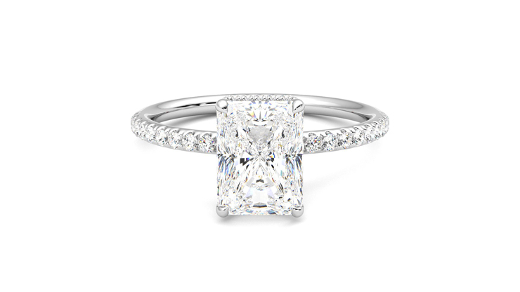Taylor & Hart Thyme Radiant Engagement Ring 360 degree image 0