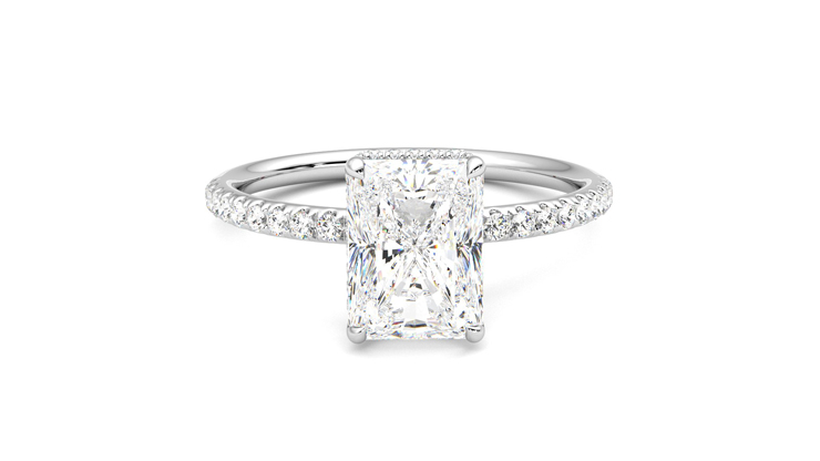 Taylor & Hart Thyme Radiant Engagement Ring 360 degree image 1