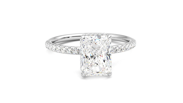 Taylor & Hart Thyme Radiant Engagement Ring 360 degree image 2