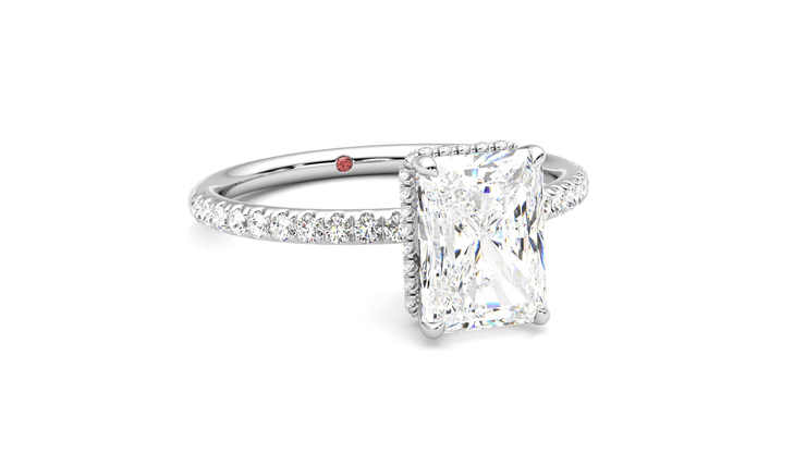 Taylor & Hart Thyme Radiant Engagement Ring 360 degree image 4