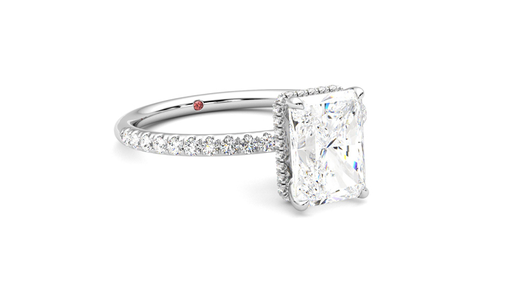 Taylor & Hart Thyme Radiant Engagement Ring 360 degree image 5