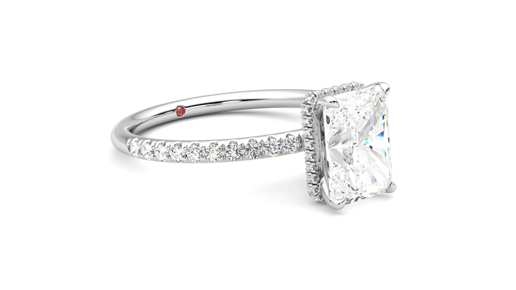 Taylor & Hart Thyme Radiant Engagement Ring 360 degree image 6